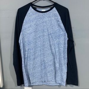 Blue Raglan Soft Washed Long Sleeved Shirt